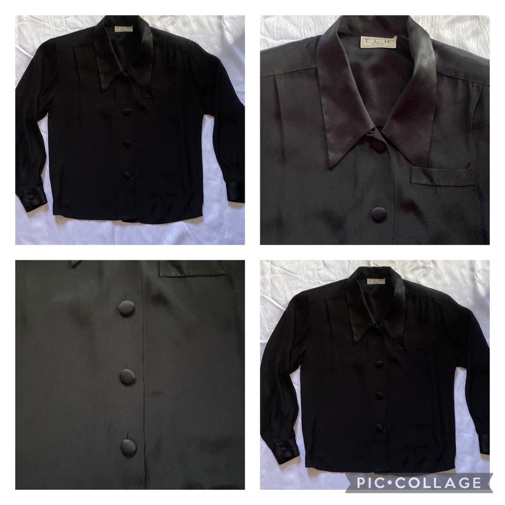 T.L.H. silk blouse small women.